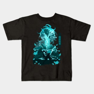 GENSHIN IMPACT KAEDEHARA KAZUHA NEGATIVE SPACE Kids T-Shirt